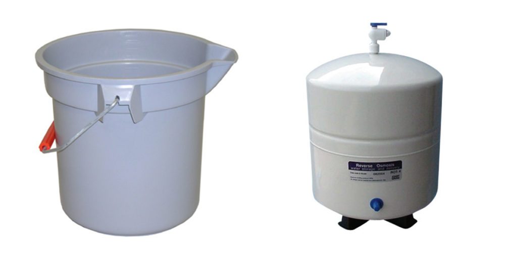 ro tank and bucket